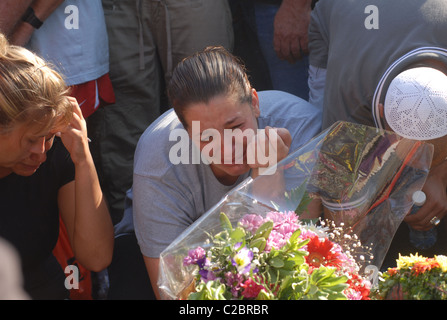 Giovedì 17 Agosto 2006 Kiryat Shmona Nord Israele l'ultimo soldato di Israele per essere ucciso dai Hezballah in Libano è beraed Foto Stock