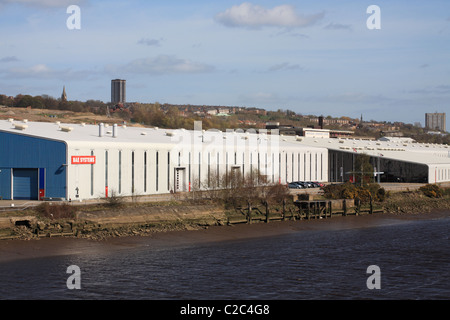 BAE Systems Armstrong Opere, Scotswood, Newcastle, North East England, Regno Unito Foto Stock