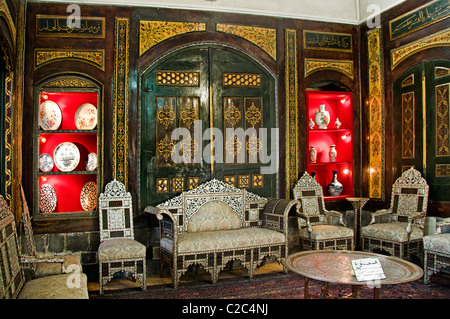 Azam Ottoman palace Vecchia casa cittadina a Damasco in Siria Foto Stock