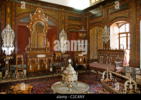 Azam Ottoman palace Vecchia casa cittadina a Damasco in Siria Foto Stock