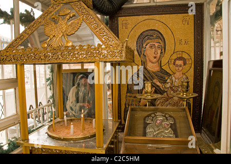 Maalula Convento di St Theda cattolica Chiesa di Cristo Foto Stock