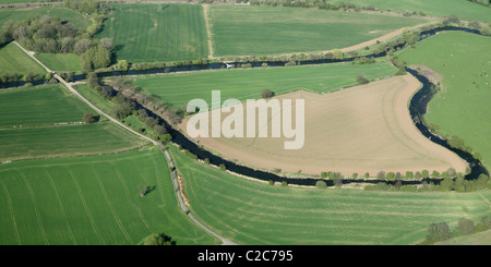 Ox Bow Lake essendo formata sul fiume Colomba nel Derbyshire / Staffordshire REGNO UNITO Foto Stock