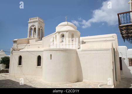 Cattedrale cattolica romana, Chora o città di Naxos, l'isola di Naxos, Cicladi Grecia Foto Stock