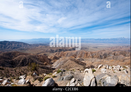 In California. Vista della Valle di Coachella da Vista tasti, Joshua Tree National Park. Foto Stock