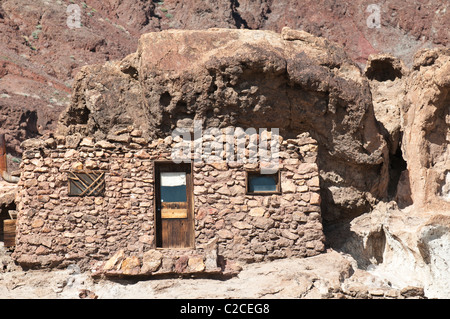 California. Vecchia casa a Calico Ghost Town vicino a Barstow. Foto Stock