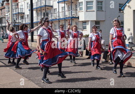 Sidmouth stepper ladies Nord Ovest Morris ballerini Foto Stock