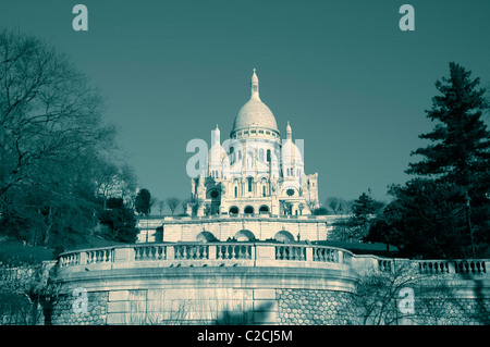 Francia, Parigi, Diciottesimo arrondissement, Montmartre: Basilica del Sacro Cuore, costruita nel 1875-1919 Foto Stock