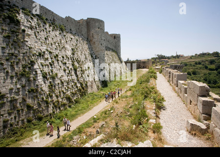 Krak De Chevaliers Siria Foto Stock