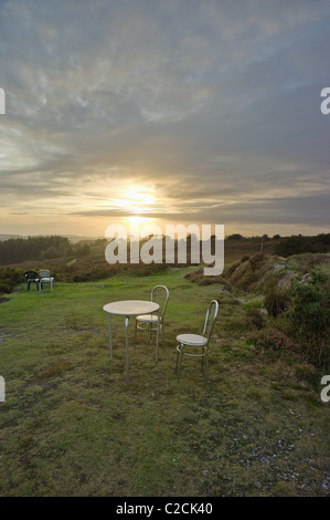 Sunset Hardy Monument dorset Foto Stock