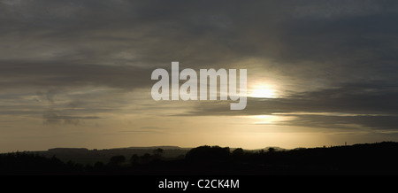 Sunset Hardy Monument dorset Foto Stock