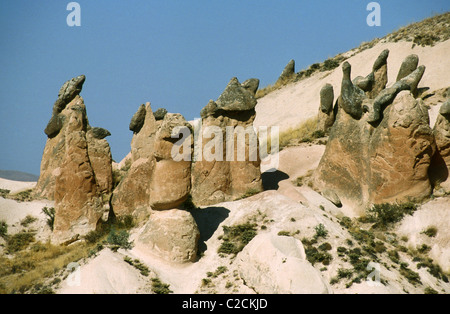 La Turchia. Anatolia centrale. Cappadocia. La Valle di Goreme. Foto Stock