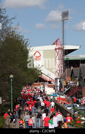 Il Nottingham Forest Football Club, la città Massa, Nottingham, Inghilterra, Regno Unito Foto Stock