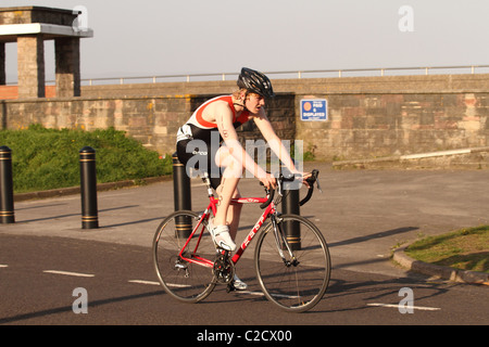 Burnham on sea, Triathlon Aprile 2011 Foto Stock