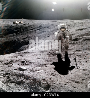 Astronauta Charles M. Duca, Jr., sulla luna Foto Stock