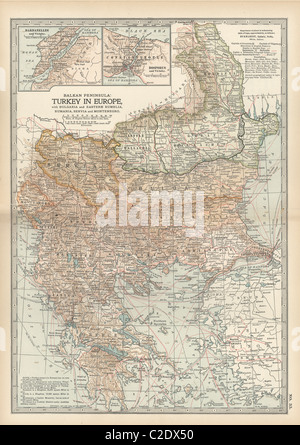 Mappa di Turchia Foto Stock