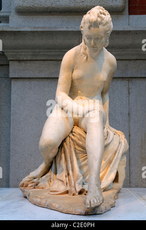 Bagnante, (statua da una fontana gruppo), XVIII secolo (1782), da Jean-Antoine Houdon Foto Stock