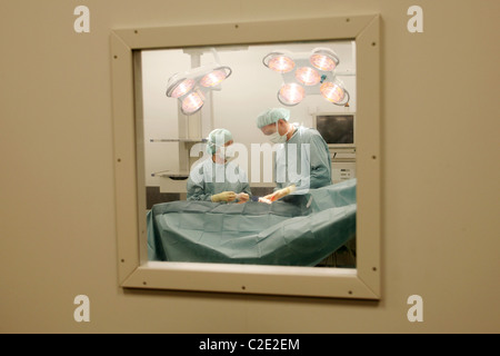 Un funzionamento in un ospedale militare a Mazar-e Sharif, Afghanistan Foto Stock