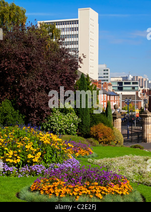 Nottingham Castle Gardens nel parco del castello in centro città Nottinghamshire England Regno Unito Foto Stock