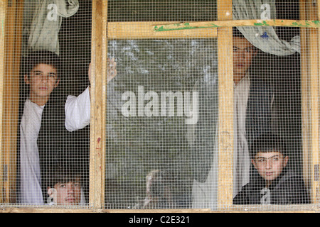 Ragazzi in un carcere della gioventù, Feyzabad, Afghanistan Foto Stock