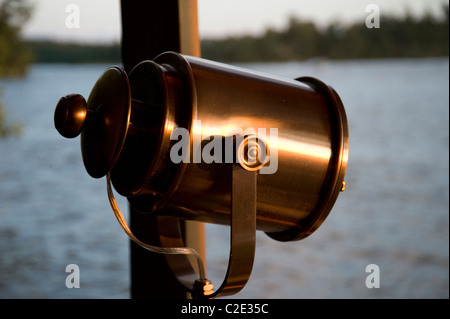 Il lago dei boschi, Ontario, Canada, Spotlight si affacciano sul lago Foto Stock