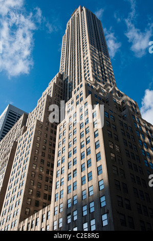 500 Fifth Avenue art deco torre di uffici, ovest quarantaduesimo Street e la Fifth Avenue, Manhattan, New York, Stati Uniti d'America Foto Stock