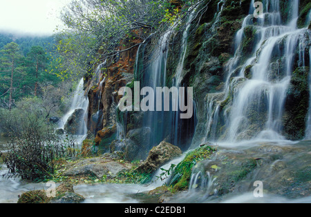 Watefall al fiume Cuervo, Cuenca, Spagna Foto Stock