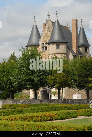 Francia Pays de la Loire: Chatelet Château d'Angers, un castello fortificato in Angers nel patrimonio mondiale Unesco della Valle della Loira Foto Stock