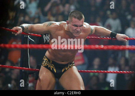 Randy Orton WWE presenta Cyber Domenica Live al Verizon Center - Randy Orton vs Shawn Michaels Washington DC, Stati Uniti d'America - 28.10.07 Foto Stock