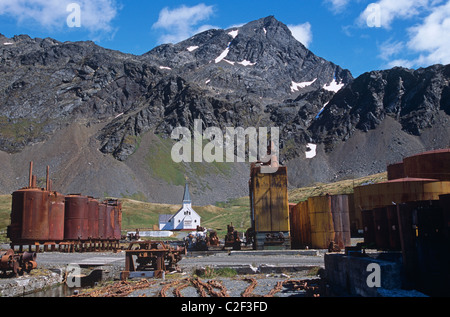 Grytviken Cumberland Bay Georgia del Sud Foto Stock