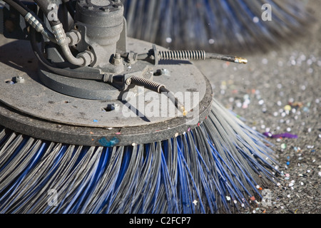 Una parte della macchina di pulizia stradale Foto Stock