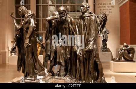 I Borghesi di Calais, modellato 1884-95; questo in fusione di bronzo 1985, Auguste Rodin, Foto Stock