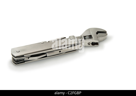 Coltello universale. Close-up. Isolato su sfondo bianco. Foto Stock