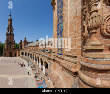 ES - Andalusia: Siviglia la famosa Plaza de Espana Foto Stock