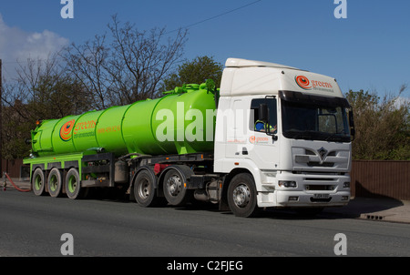 Greens Environmental Ltd, Pump-out Trucks Operating artic, tankers a vuoto rigidi gestione ambientale & riciclaggio camion Foden camion, Fleetwood, , L Foto Stock