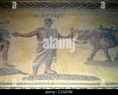 Kato Paphos Cipro Paphos Parco Archeologico Casa di Dioniso mosaico romano Foto Stock