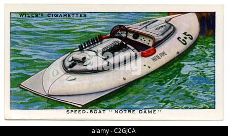 Velocità americano-barca 'Notre Dame", vincitore del Premio Internazionale Gold Cup, Detroit, Michigan, Stati Uniti d'America nel 1937 pilotato da Clell Perry Foto Stock