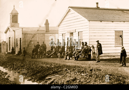 Quarti di banda del IX o X Riserva veterano Corp. Nello stato di Washington D.C., aprile 1865. Foto Stock