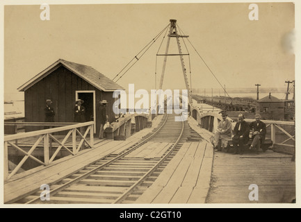 Nuovo ponte sul fiume Potomac sul Washington, Alessandria e Georgetown Railroad. Lunghezza totale 5,104 piedi Foto Stock