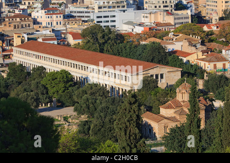 Agorà di Atene antica: la Stoa di Attalos Foto Stock