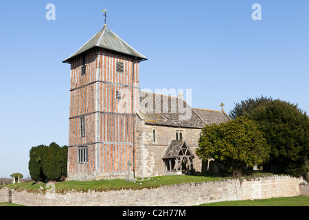 Santa Maria Vergine Chiesa a Upleadon, Gloucestershire, England, Regno Unito Foto Stock