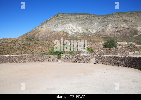 Bullring rovine, Real de Catorce, ex argento città mineraria ormai popolare con i turisti, San Luis Potosi, Messico Foto Stock