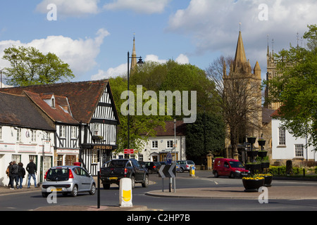 Evesham centro città Worcestershire Foto Stock