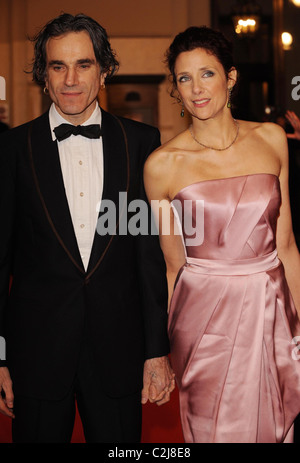 Daniel Day-Lewis e Rebecca Miller La Orange British Academy Film Awards 2008 tenutasi presso la Royal Opera House - Arrivi Foto Stock