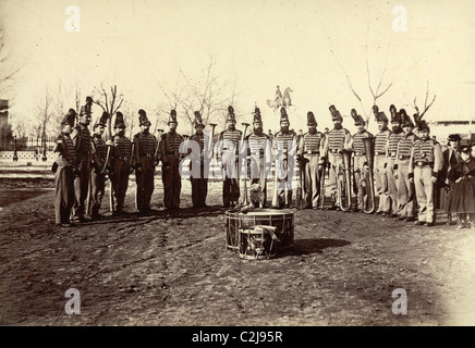 Banda di 9 Riserva veterano Corps, Washington D.C., Aprile 1865 Foto Stock