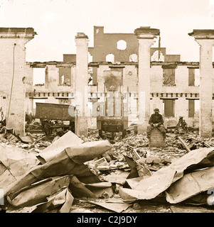 Richmond, Virginia. Rovine di Richmond & Petersburg Railroad Depot. Foto Stock