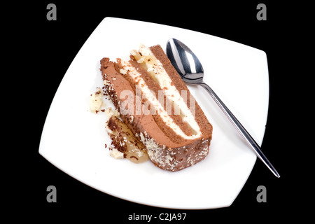 Torta di fantasia isolato su sfondo nero Foto Stock