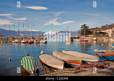 Laveno - Lombardia, Lago Maggiore, Italia Foto Stock