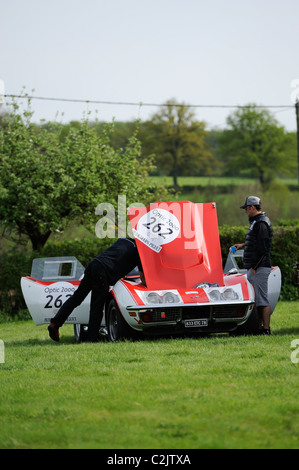 Foto di stock di una Chevrolet Corvette 1971 modellino in tour auto optic 2000 nel 2011. Foto Stock