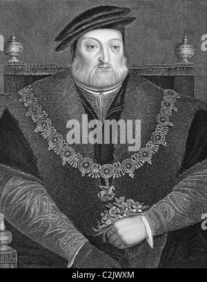 Charles Brandon, primo duca di Suffolk, primo Visconte Lisle, KG (1484-1545) su incisione dal 1840. Foto Stock