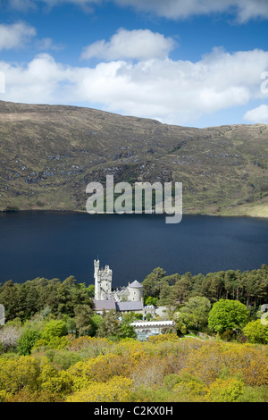 Glenveagh Castello sulla riva del Lough Veagh, Castello e Parco nazionale di Glenveagh, County Donegal, Irlanda. Foto Stock